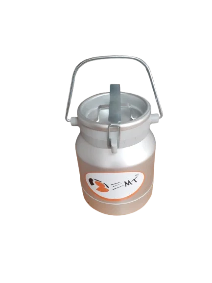 Bidon aluminiu cu capac si clipsuri de prindere, capacitate 10 litri