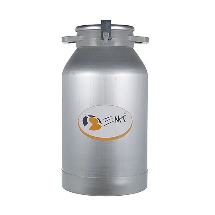 Bidon transport EMT 30 L, aluminiu, cu capac si clipsuri de prindere
