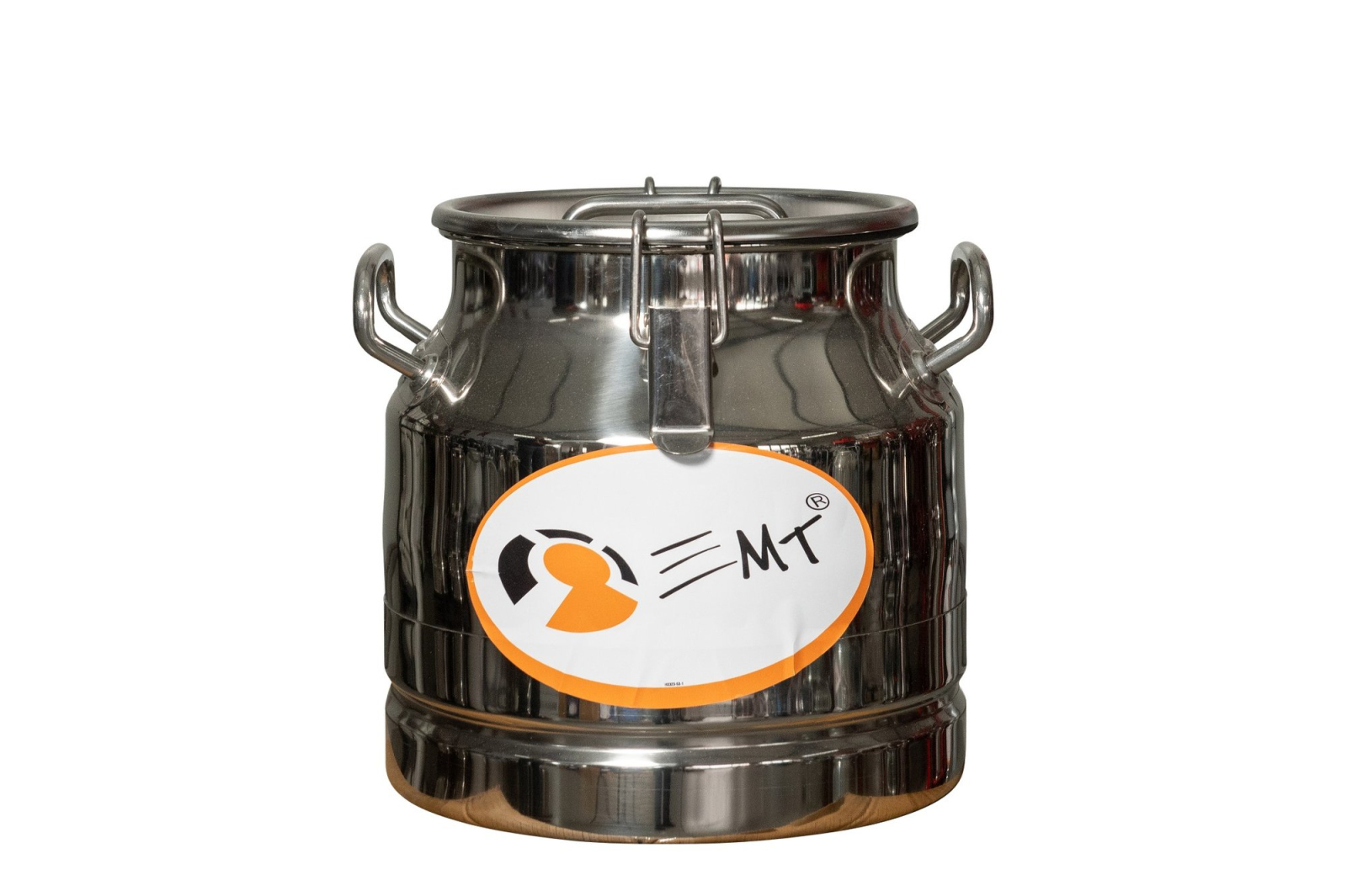 Bidon transport EMT 10 L, inox, cu cleme de prindere si capac