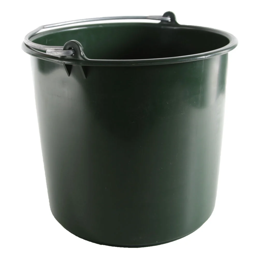 Găleată plastic verde 17L gradată – recipient rezistent pentru fermă