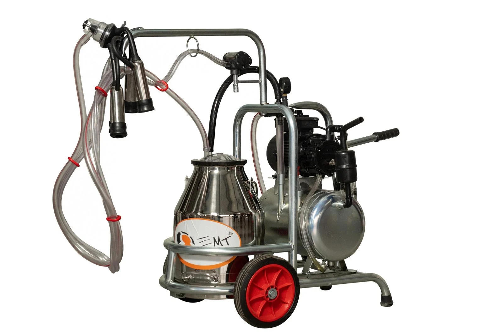 Aparat de muls vaci EMT galvanizat, un bidon inox 30 litri, un post( ungere)