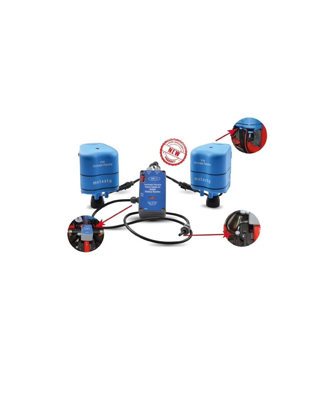 Kit conversie pulsator electronic - vaci pentru aparat de muls cu 2 posturi