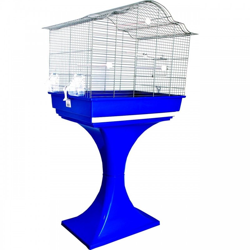 Colivie Pasari Mps Sophia 1 Gri/bleau Cu Suport (67cm) 51x36x120(h)cm