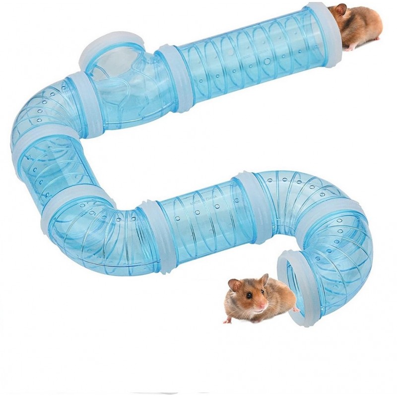 Set tubulatura pentru cusca hamsteri, tunel viu colorat, tuburi detasabile - imagine 6