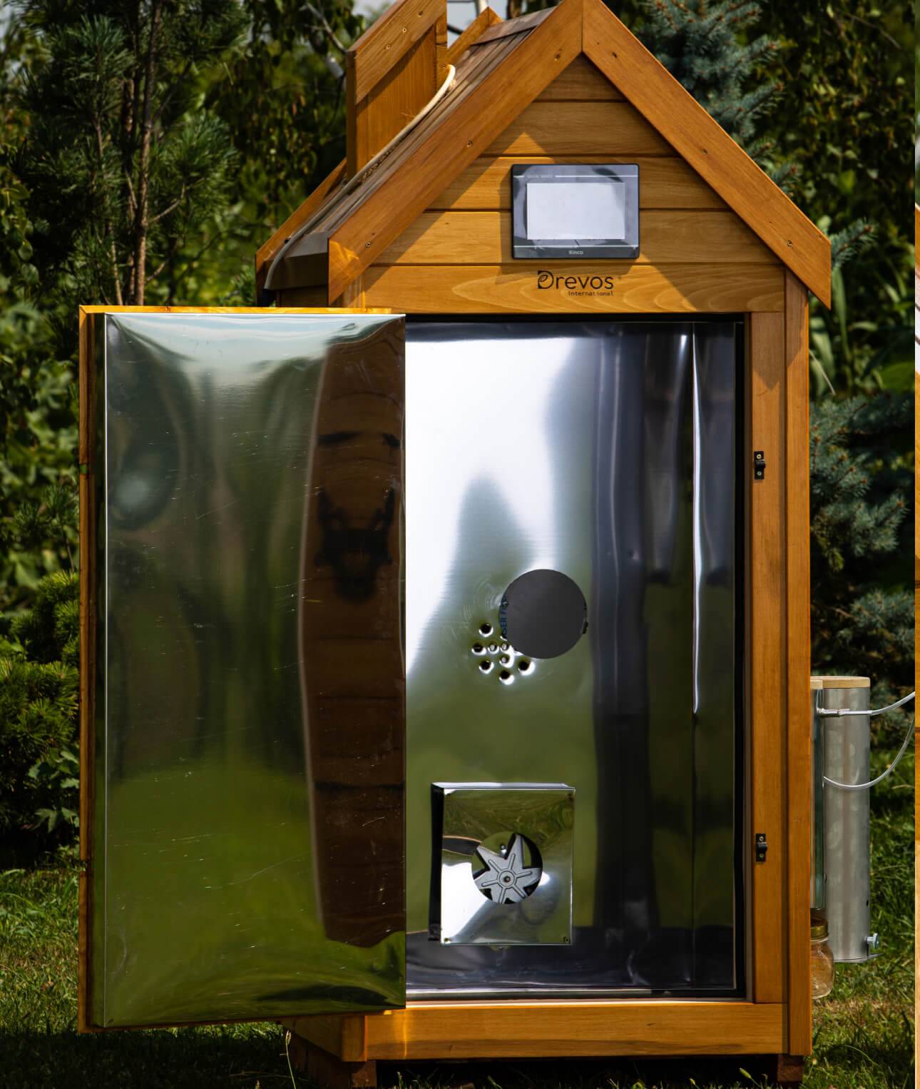 Drevos Smoker Smart 50. Afumătoare electrică automată. Afumare 3 în 1 + Convecție + Uscare produs. Fum rece/cald, Cameră rezistentă la căldură - imagine 4