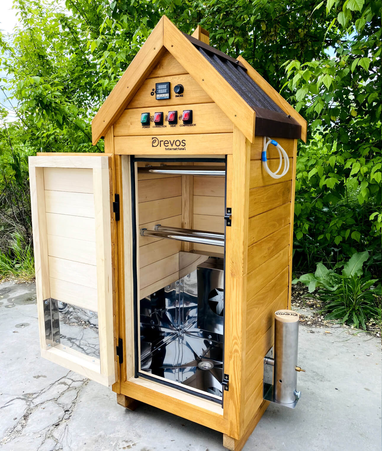 Drevos Smoker Start 20. Afumătoare electrică automată. Afumare 3 în 1 + Convecție + Uscare produs. Fum rece/cald, cameră rezistentă la căldură. - imagine 2