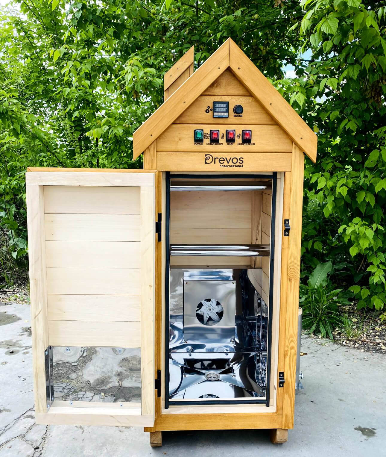 Drevos Smoker Start 20. Afumătoare electrică automată. Afumare 3 în 1 + Convecție + Uscare produs. Fum rece/cald, cameră rezistentă la căldură. - imagine 4
